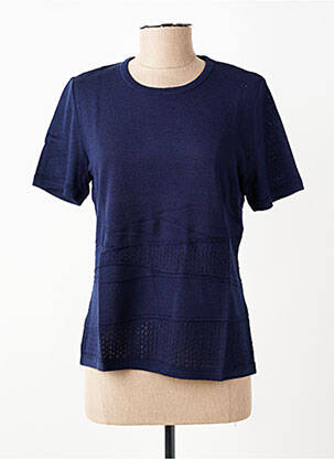 Tricou croială cambrată mâneci scurte albastru PAUPORTÉ femeie
