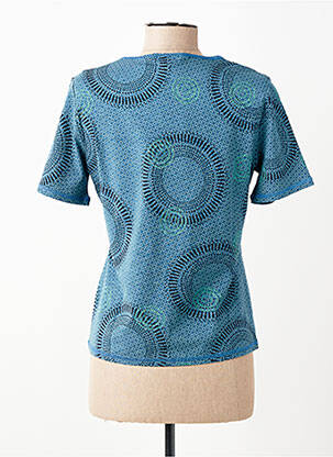 Tricou imprimeu fantezie mâneci scurte albastru ESCORPION femeie