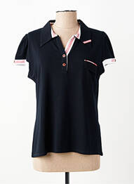 Polo elasticitate mâneci scurte negru CHRISTINE LAURE femeie