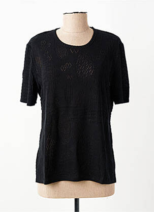 Tricou croială dreaptă mâneci scurte negru RODAM femeie