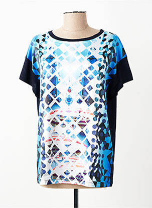 Tricou imprimeu fantezie mâneci scurte albastru OLSEN femeie