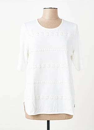 Tricou croială dreaptă mâneci scurte alb RABE femeie