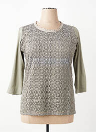 Tricou elasticitate mâneci 3/4 verde RABE femeie