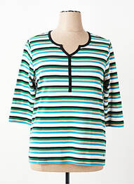 Tricou croială dreaptă mâneci 3/4 verde OLSEN femeie