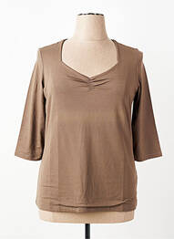 Tricou mâneci 3/4 mâneci 3/4 maro OLSEN femeie