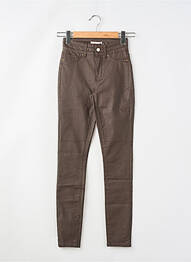 Pantalon slim buzunare maro ONLY femeie