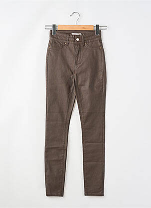 Pantalon slim buzunare maro ONLY femeie