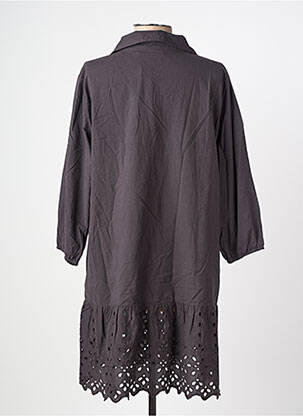 Rochie midi mâneci lungi mâneci lungi gri BROADWAY femeie