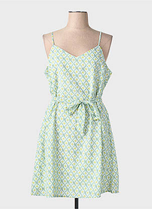 Rochie midi imprimeu fantezie bretele subțiri verde ONLY femeie