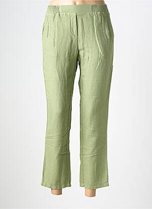 Pantalon 7/8 țesătură poplin mărime normală verde COUTURIST femeie