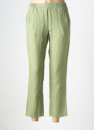 Pantalon 7/8 țesătură poplin mărime normală verde COUTURIST femeie