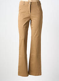Pantalon chino țesătură poplin mărime normală maro COUTURIST femeie