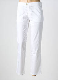 Pantalon chino țesătură poplin mărime normală alb COUTURIST femeie