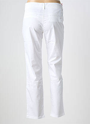 Pantalon chino țesătură poplin mărime normală alb COUTURIST femeie