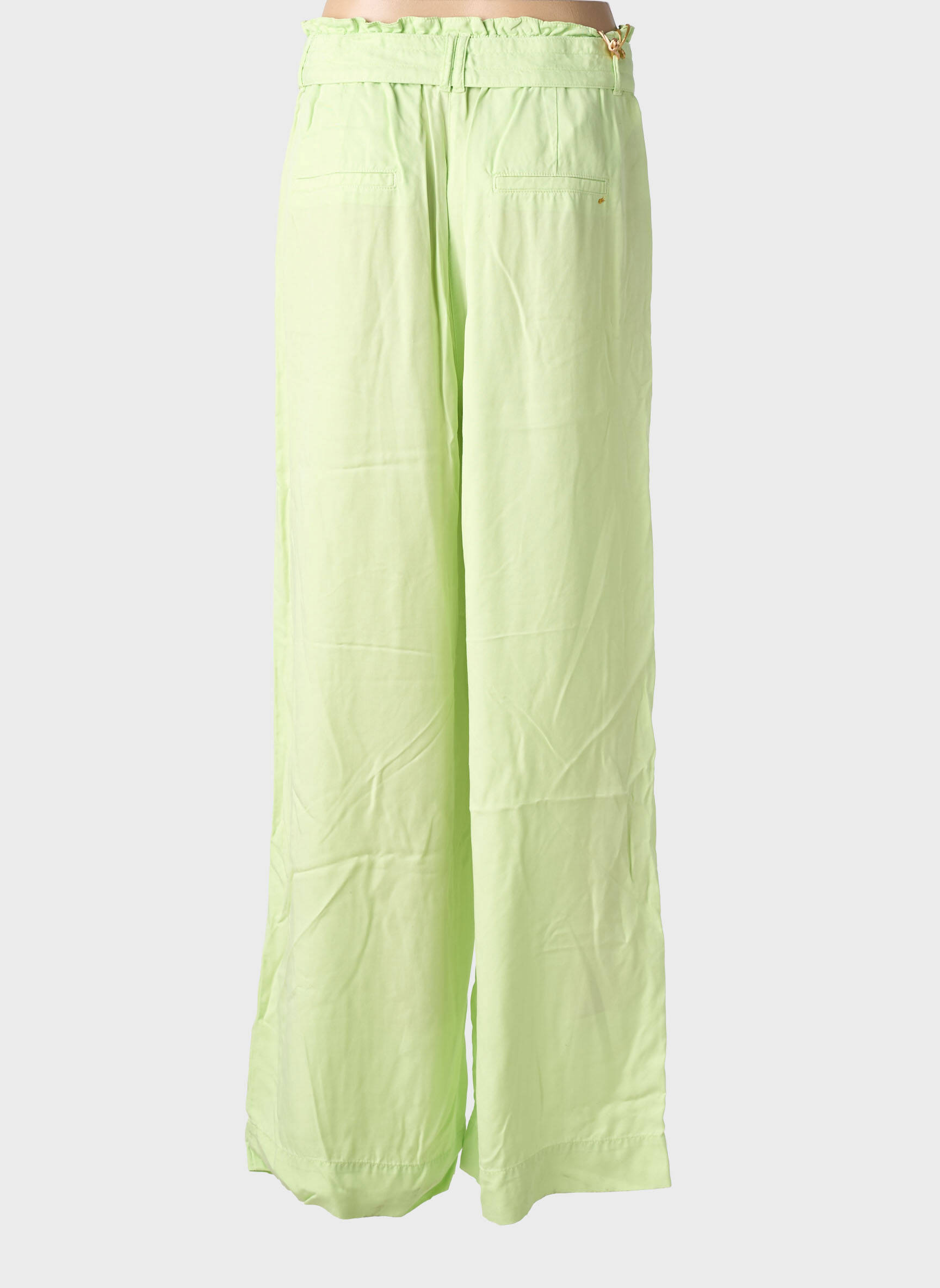 Pantalon larg țesătură poplin mărime normală verde COUTURIST femeie
