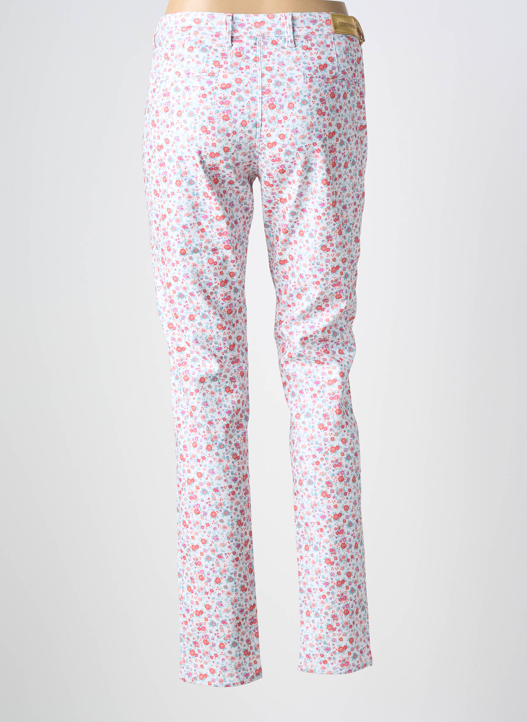Pantalon drept elasticitate mărime normală alb COUTURIST femeie