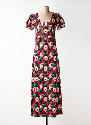 Rochie lungă mâneci scurte mâneci scurte negru MARGOT femeie