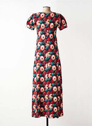 Rochie lungă mâneci scurte mâneci scurte negru MARGOT femeie