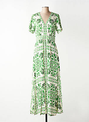 Rochie lungă mâneci scurte mâneci scurte verde LA PETITE ETOILE femeie