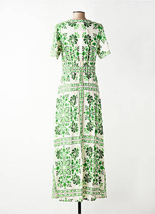 Rochie lungă mâneci scurte mâneci scurte verde LA PETITE ETOILE femeie
