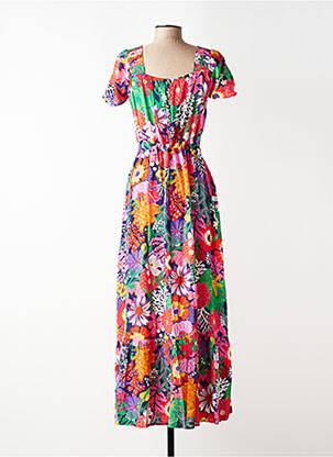 Rochie lungă mâneci scurte mâneci scurte roz BLUTSGESCHWISTER femeie