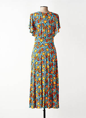 Rochie lungă mâneci scurte mâneci scurte albastru BLUTSGESCHWISTER femeie