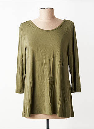 Tricou mâneci 3/4 mâneci 3/4 verde BY BASICS femeie