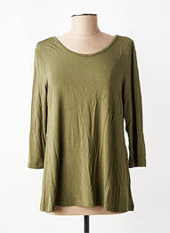 Tricou mâneci 3/4 mâneci 3/4 verde BY BASICS femeie
