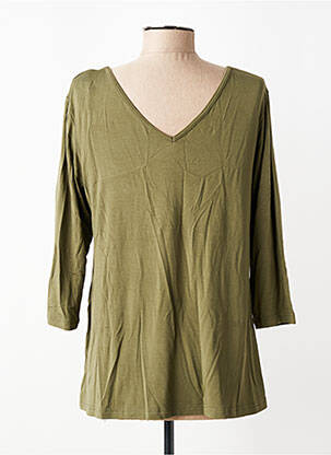 Tricou mâneci 3/4 mâneci 3/4 verde BY BASICS femeie