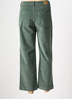 Pantalon drept închidere cu fermoar sub clapetă cu nasturi verde KANOPE femeie
