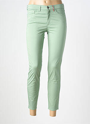 Pantalon 7/8 țesătură poplin mărime normală verde COUTURIST femeie