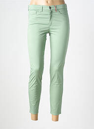 Pantalon 7/8 țesătură poplin mărime normală verde COUTURIST femeie