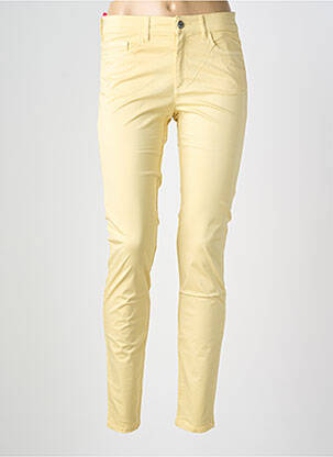 Pantalon slim buzunare galben COUTURIST femeie