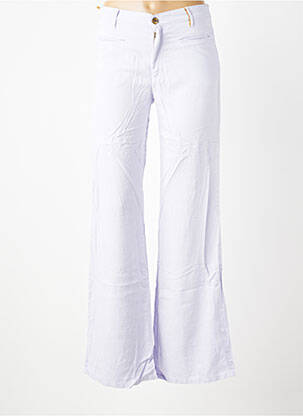 Pantalon larg țesătură poplin mărime normală violet COUTURIST femeie