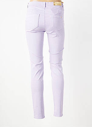 Pantalon slim țesătură poplin mărime normală violet COUTURIST femeie