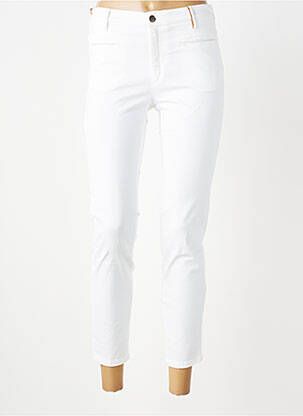 Pantalon 7/8 elasticitate mărime normală alb COUTURIST femeie