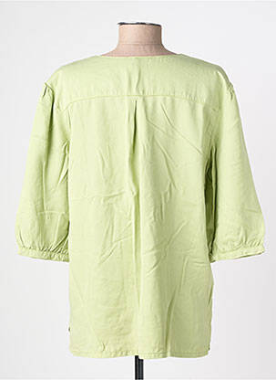 Bluză țesătură poplin mâneci 3/4 verde COUTURIST femeie