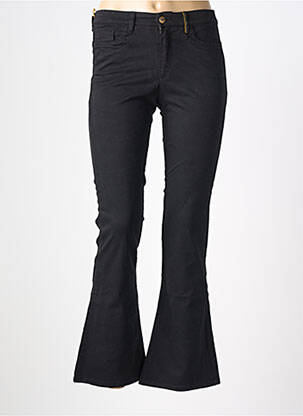 Pantalon evazat închidere cu fermoar sub clapetă cu nasturi negru COUTURIST femeie