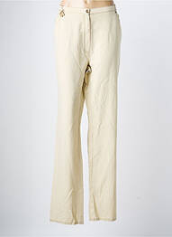 Pantalon drept țesătură poplin mărime normală bej QUATTRO femeie