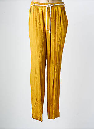 Pantalon drept țesătură poplin mărime normală galben GRIFFON femeie