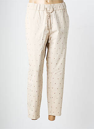Pantalon 7/8 elasticitate mărime normală bej TONI femeie