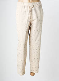 Pantalon 7/8 elasticitate mărime normală bej TONI femeie