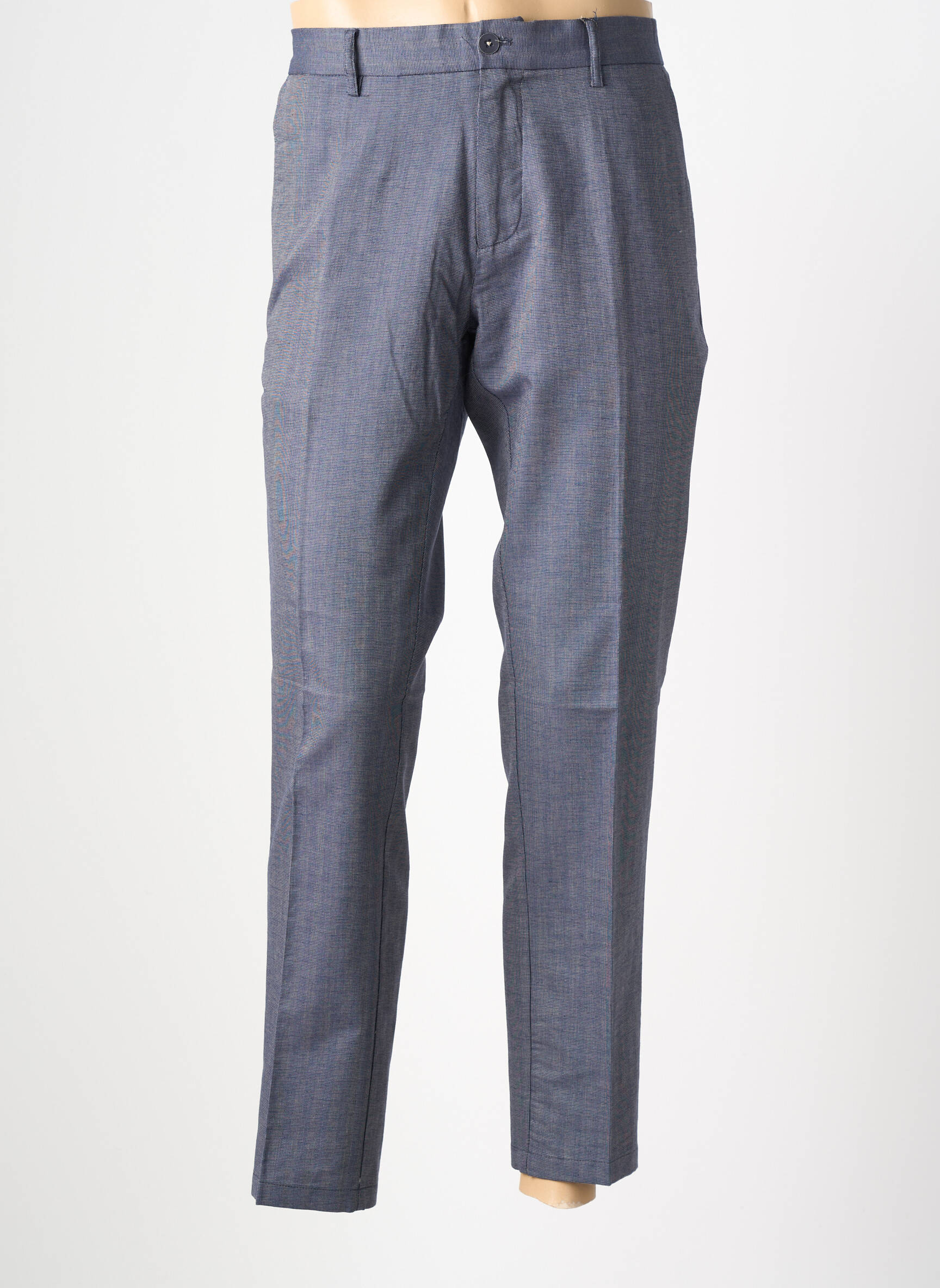 Pantalon slim țesătură poplin mărime normală albastru HAFNIUM bărbat