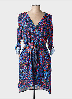 Rochie midi imprimeu fantezie mâneci lungi albastru SALSA femeie