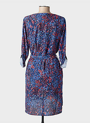 Rochie midi imprimeu fantezie mâneci lungi albastru SALSA femeie