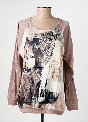 Tricou mâneci lungi mâneci lungi maro RABE femeie