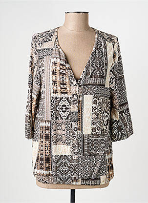 Tricou mâneci 3/4 mâneci 3/4 maro OLSEN femeie