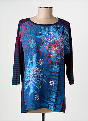 Tricou mâneci 3/4 mâneci 3/4 albastru OLSEN femeie
