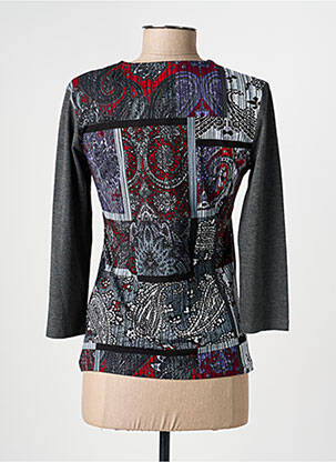 Tricou mâneci 3/4 mâneci 3/4 gri CHRISTINE LAURE femeie
