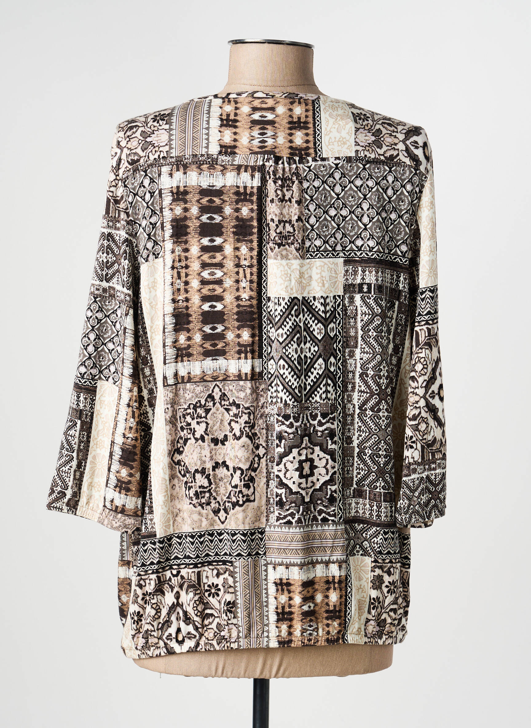 Tricou mâneci 3/4 mâneci 3/4 maro OLSEN femeie